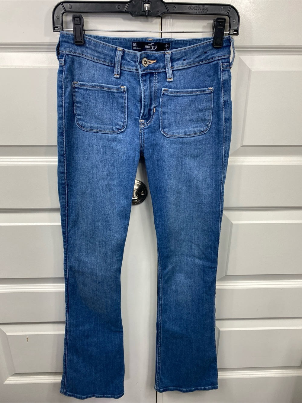 Hollister Low-Rise Bootcut Jeans Womens 0R 24x32 Medium Wash Soft Stretch Denim